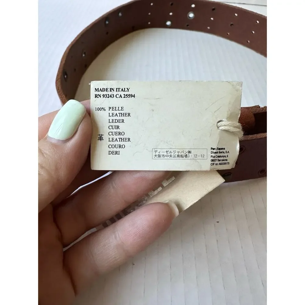Diesel boys leather belt NWT size 4 y.o.